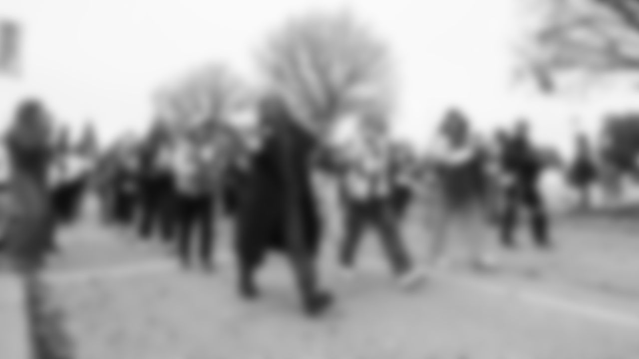 Kansas City Chiefs Alumni Cheerleaders in the pregame parade prior to a week 12 NFL Football game against the Indianapolis Colts on Sunday, November 23, 2025 in Kansas City, MO.