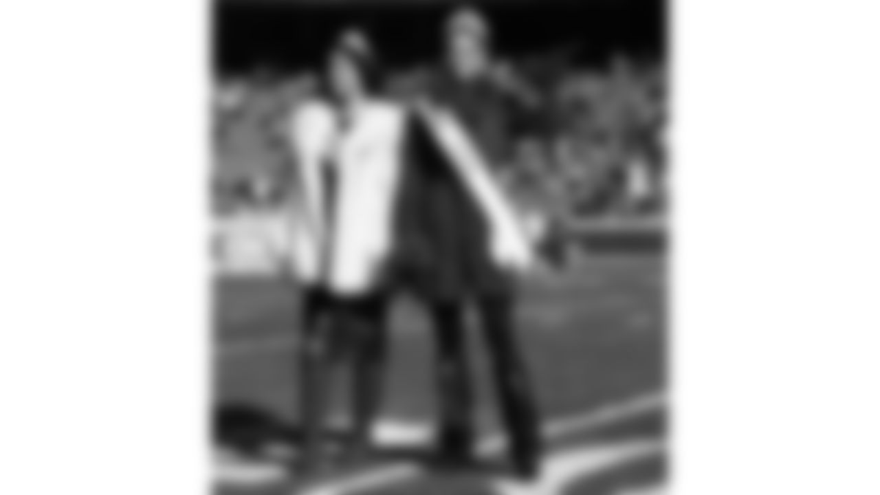 Miss USA - Audrey Eckert from Nebraska and Miss Teen USA Mailyn Marsh from Missouri prior to an NFL week 15 matchup against the Los Angeles Chargers, Sunday December 14, 2025.