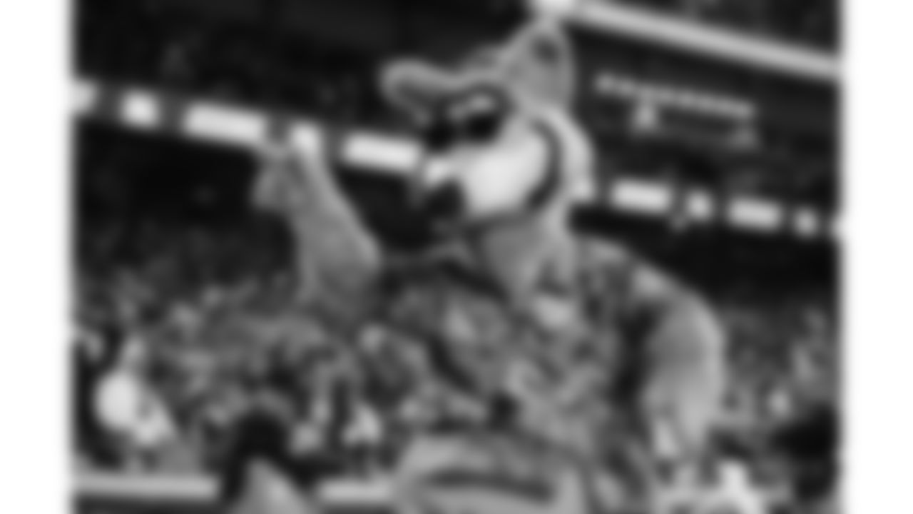KC Wolf during the NFL Playoffs Wild Card Game at GEHA Field at Arrowhead Stadium on Saturday, January 13, 2024.