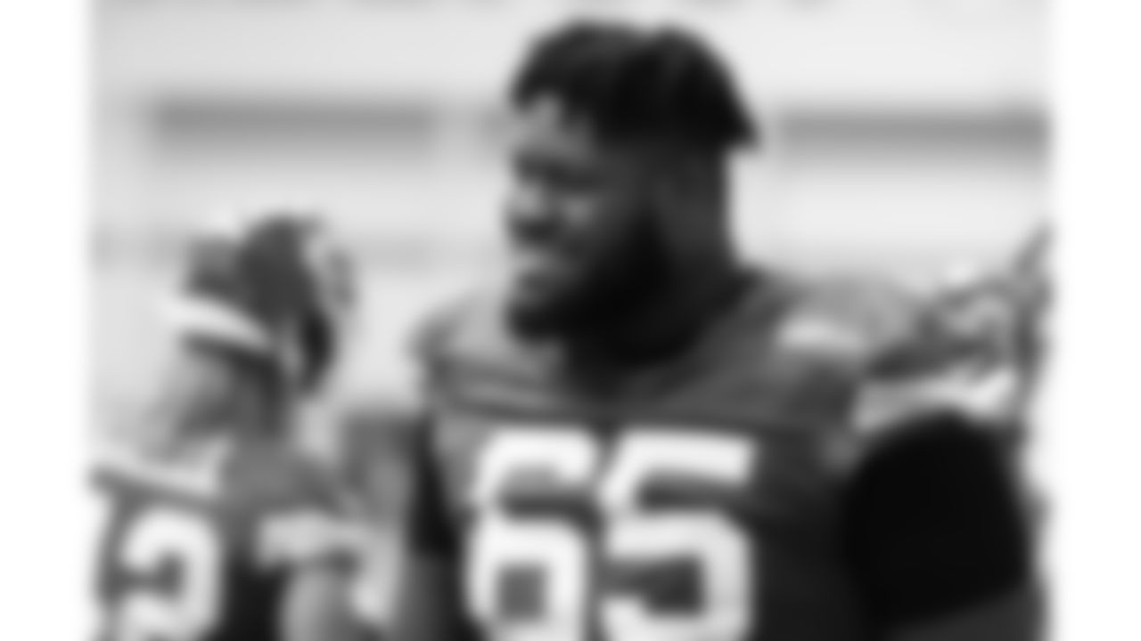 Kansas City Chiefs offensive lineman Trey Smith (65) during a week 16 practice on Thursday, December 18, 2025 in Kansas City, MO.