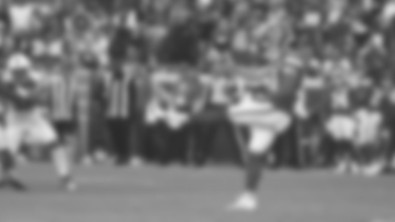 Kansas City Chiefs punter Matt Araiza (14) punts the ball during a week 12 NFL Football game against the Indianapolis Colts on Sunday, November 23, 2025 in Kansas City, MO