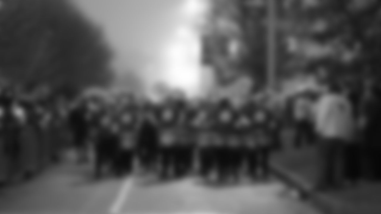 The Kansas City Chiefs Cheerleaders and Entertainment teams prior to a week 17 NFL Football game against the Denver Broncos on December 25, 2025 in Kansas City, MO.