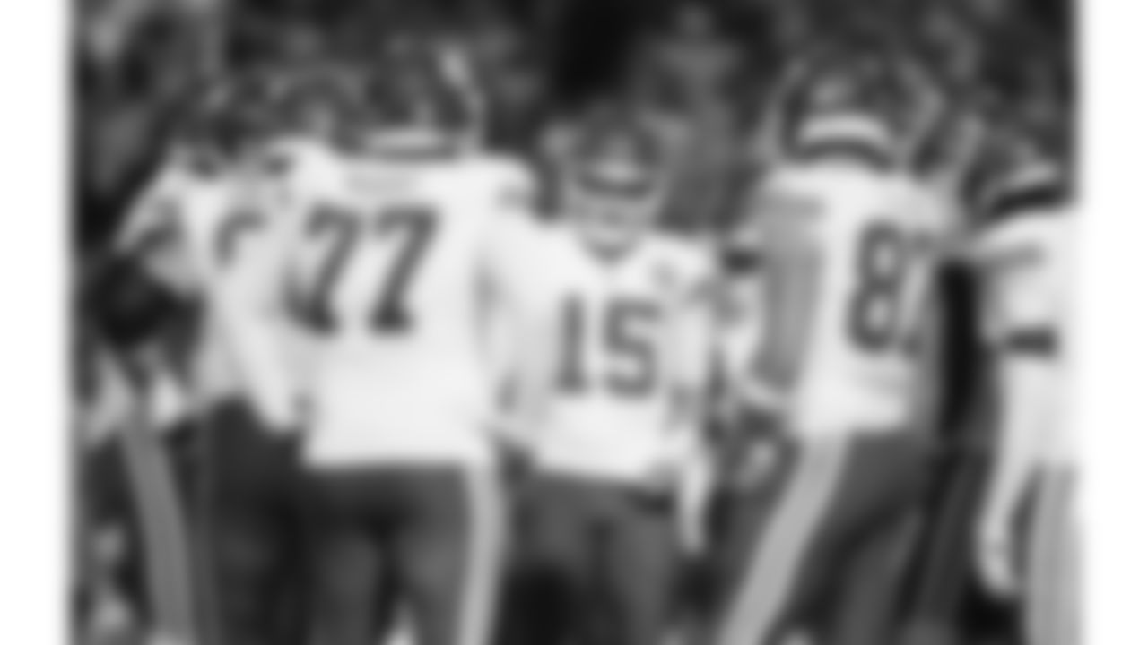 Kansas City Chiefs quarterback Patrick Mahomes (15) during a week 9 NFL football game against the Buffalo Bills, Sunday, November 2, 2025 in Buffalo, NY