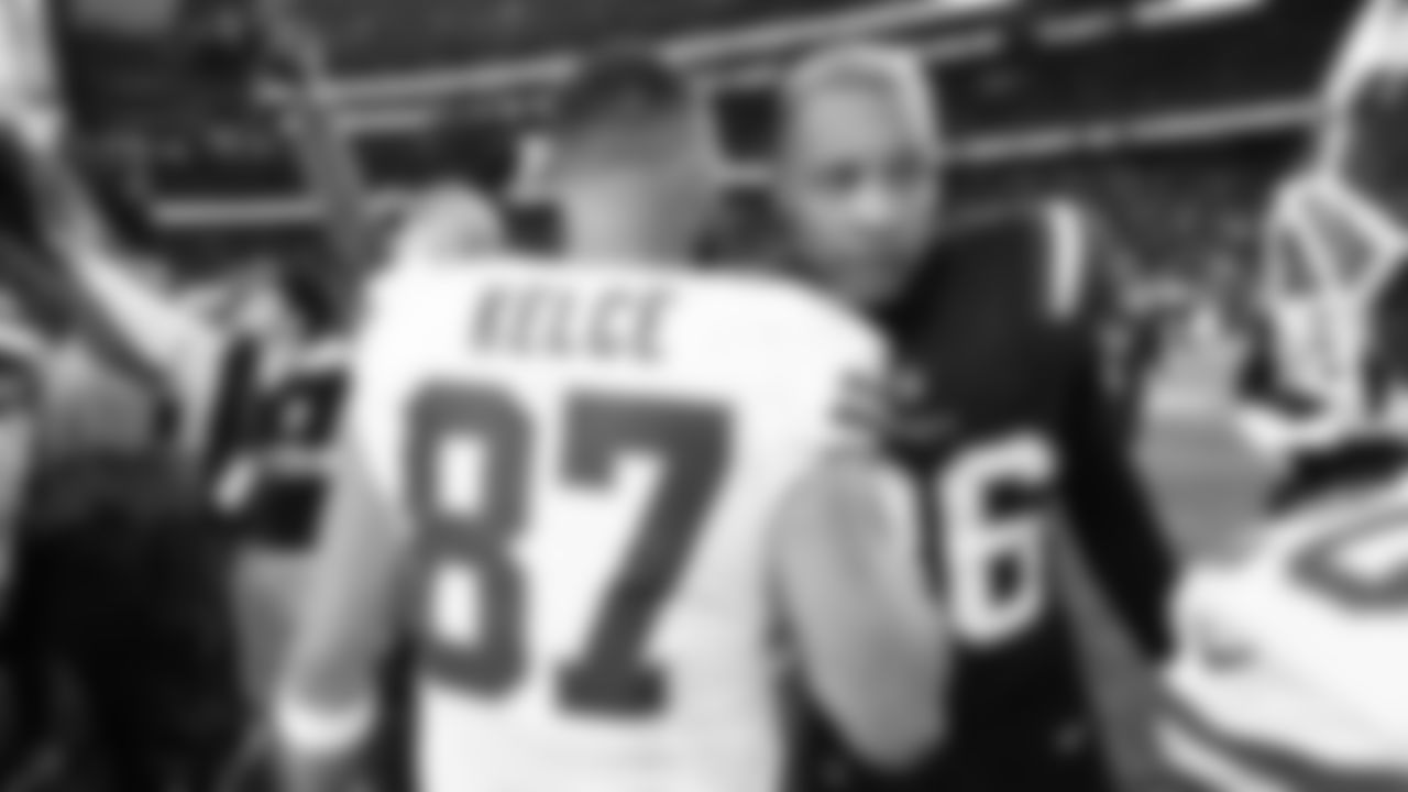 Kansas City Chiefs tight end Travis Kelce (87) following the regular season Week 15 NFL Football Game in Foxborough, MA on Sunday, December 17, 2023.