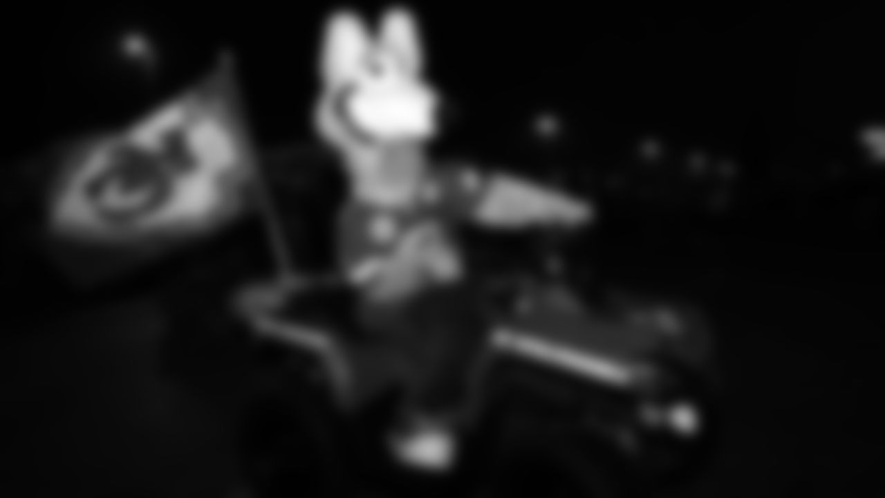 KC Wolf in the parade prior to an NFL week 17 matchup against the Denver Broncos, Thursday, December 25, 2025.