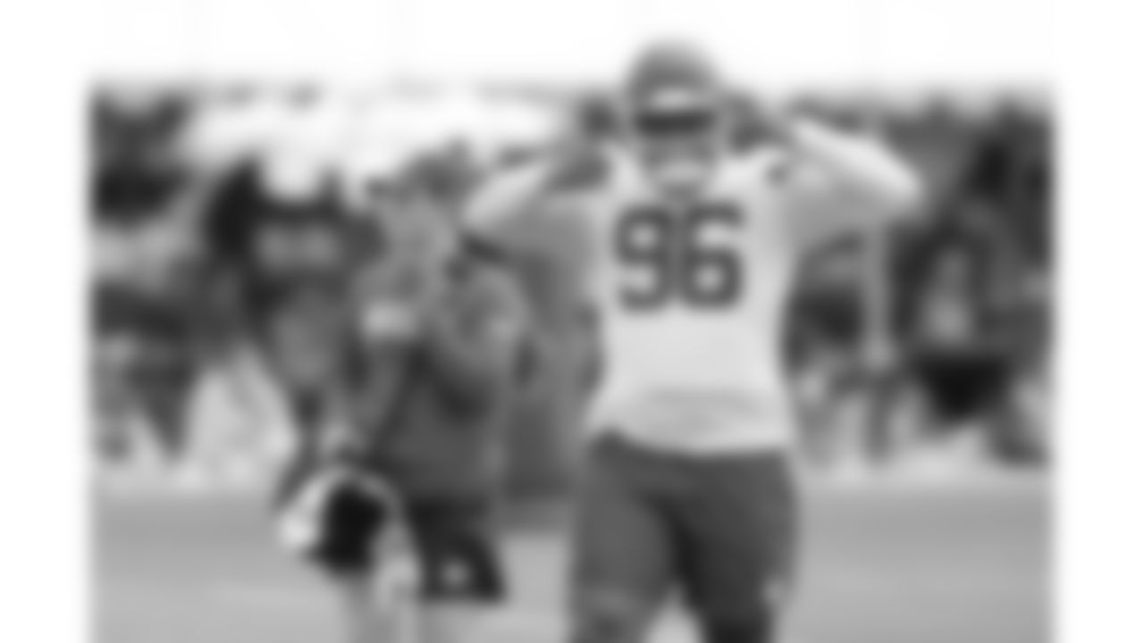 Kansas City Chiefs defensive tackle Fabien Lovett (96) during phase 3 of OTAs on Wednesday June 18, 2025 in Kansas City, MO.