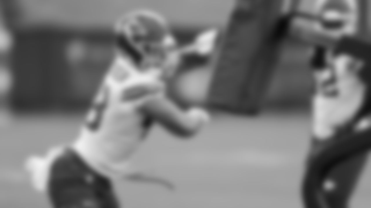 Kansas City Chiefs linebacker Cole Christiansen (48) practices during phase 3 of OTAs on Thursday June 12, 2025 in Kansas City, MO.