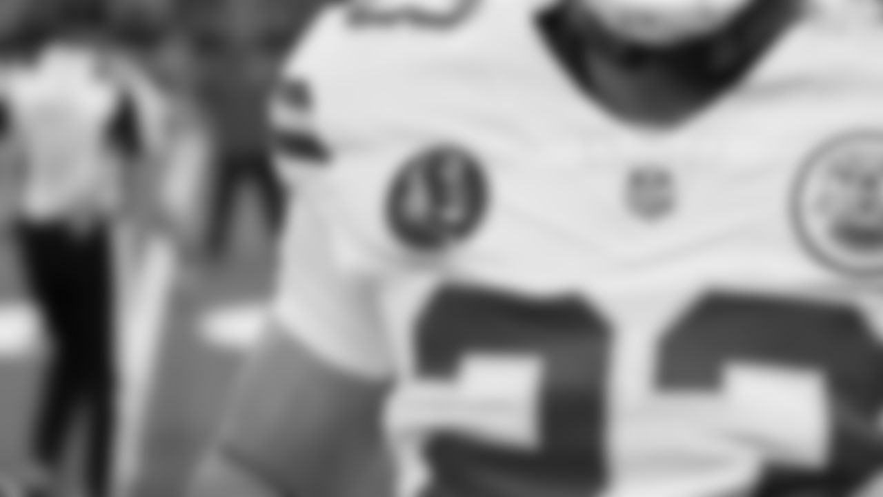 The John Madden patch prior to a week 13 NFL football game against the Dallas Cowboys on Thursday, November 27, 2025 in Arlington, TX.