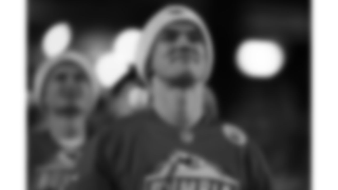 The Kansas City Chiefs Cheerleaders and Entertainment teams during a week 17 NFL Football game against the Denver Broncos on December 25, 2025 in Kansas City, MO.