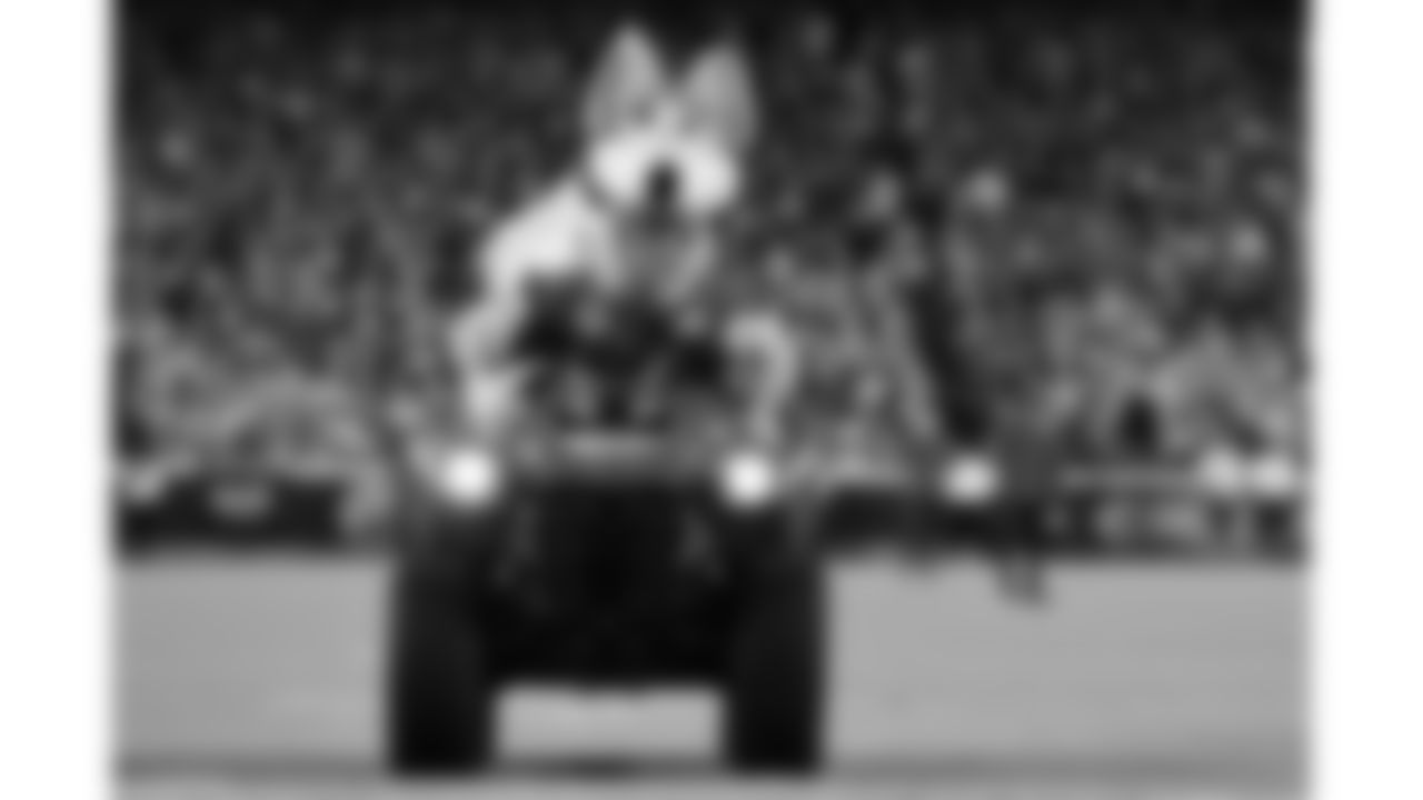 KC Wolf prior to the week 6 NFL football game against the Detroit Lions, Sunday, October 12, 2025 in Kansas City, MO.