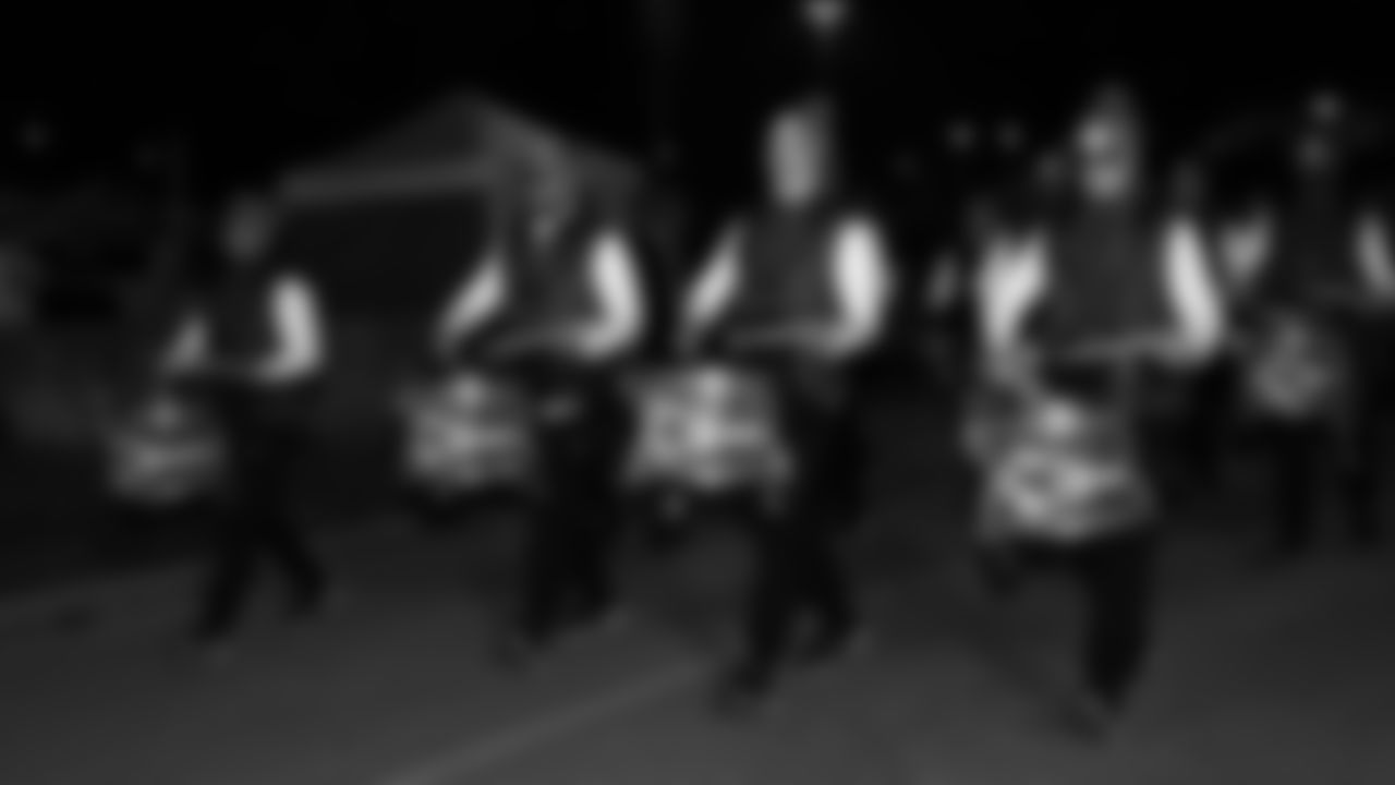 Chiefs Rumble at the pregame parade prior to a week 14 NFL Football game against the Houston Texans on Sunday, December 7, 2025 in Kansas City, MO.