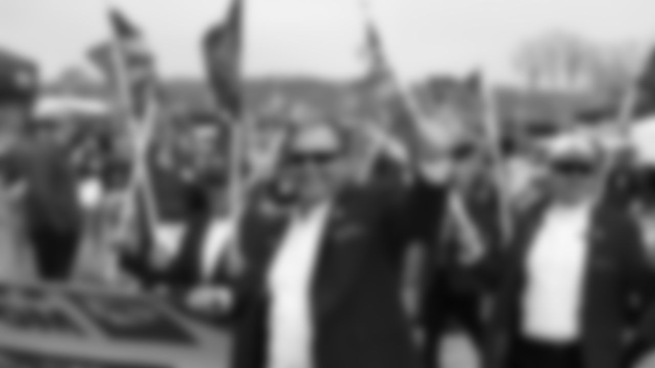 Red Coaters in the parade prior to a week 12 NFL Football game against the Indianapolis Colts on Sunday, November 23, 2025 in Kansas City, MO