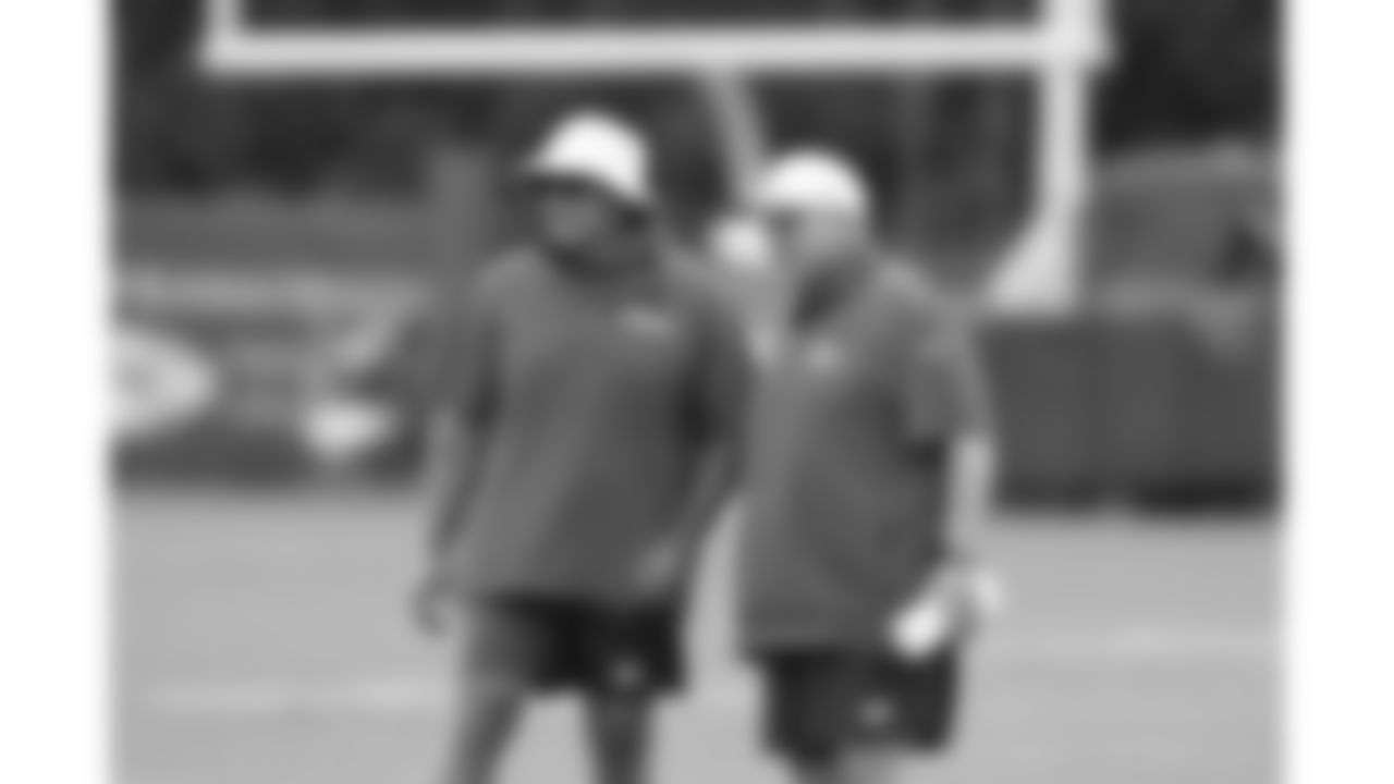 Kansas City Chiefs Head Coach Andy Reid and Assistant Head Coach and Special Teams Coordinator Dave Toub during phase 3 of OTAs on Wednesday June 18, 2025 in Kansas City, MO.