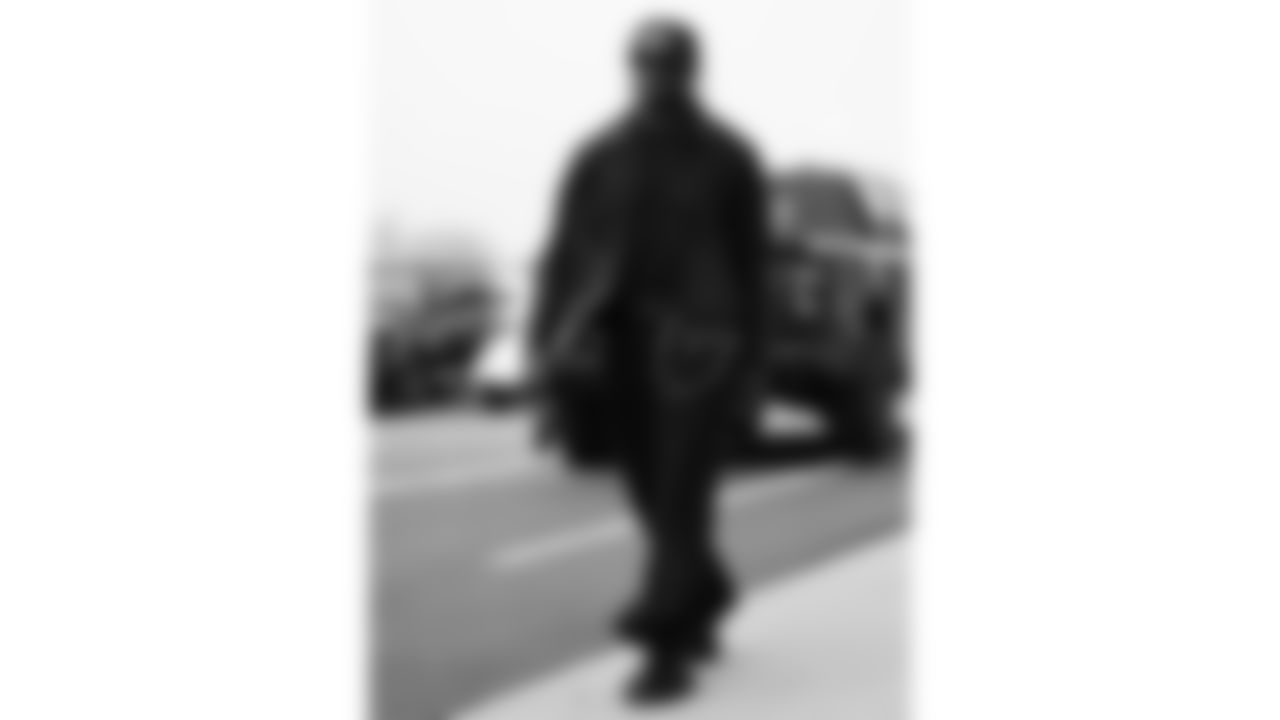 Kansas City Chiefs linebacker Jeffrey Bassa (31) arrives prior to a week 12 NFL Football game against the Indianapolis Colts on Sunday, November 23, 2025 in Kansas City, MO