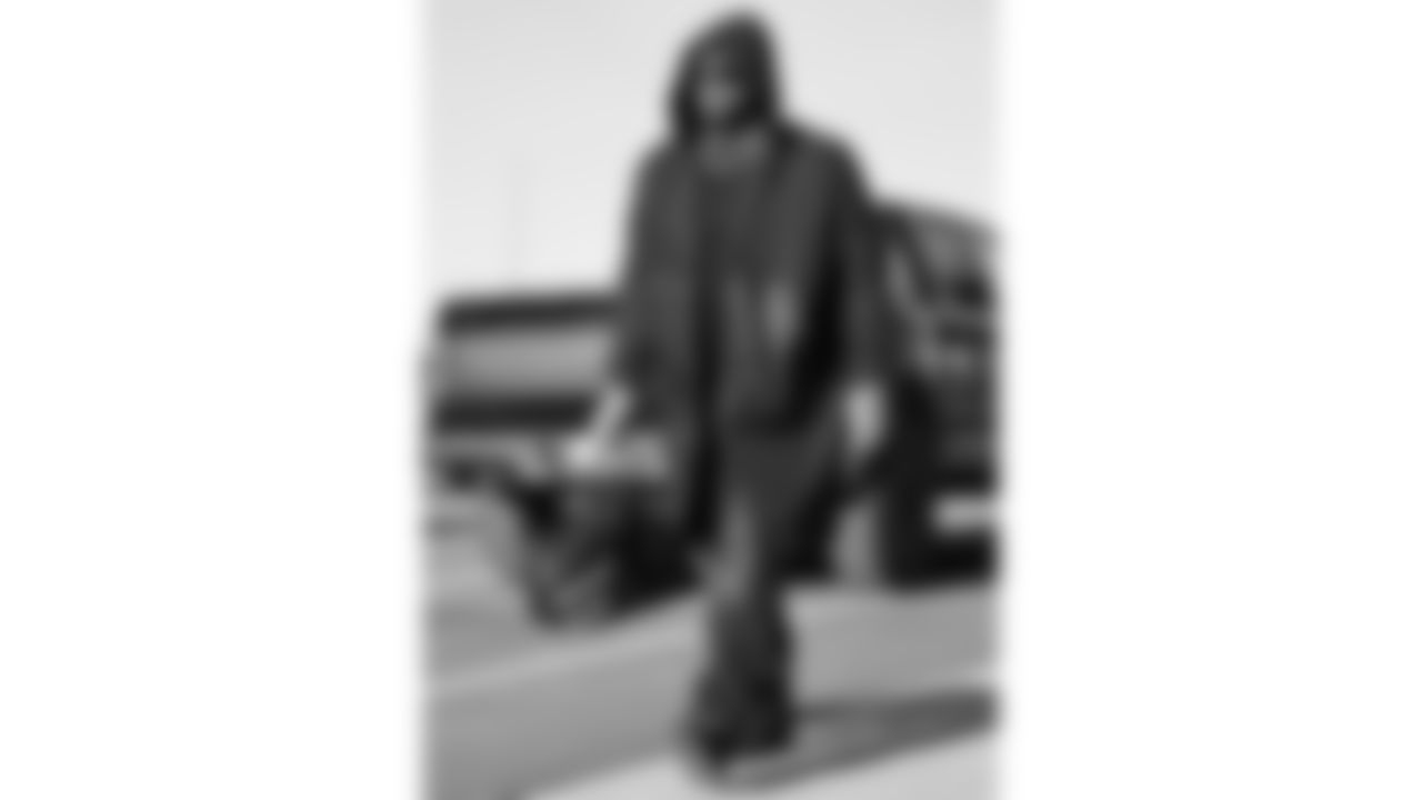 Kansas City Chiefs nose tackle Mike Pennel (69) arrives prior to an NFL week 15 matchup against the Los Angeles Chargers, Sunday December 14, 2025.