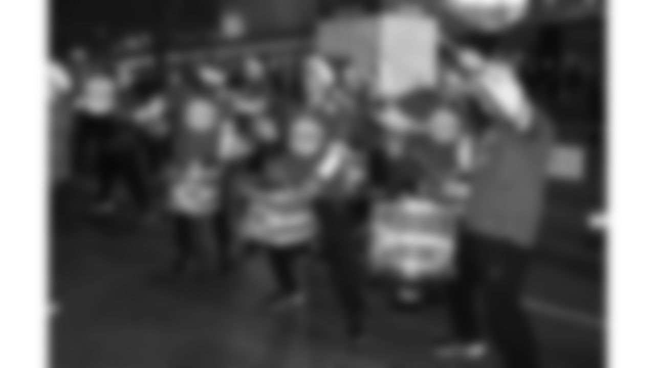 The Kansas City Chiefs Cheerleaders and Entertainment teams prior to a week 17 NFL Football game against the Denver Broncos on December 25, 2025 in Kansas City, MO.