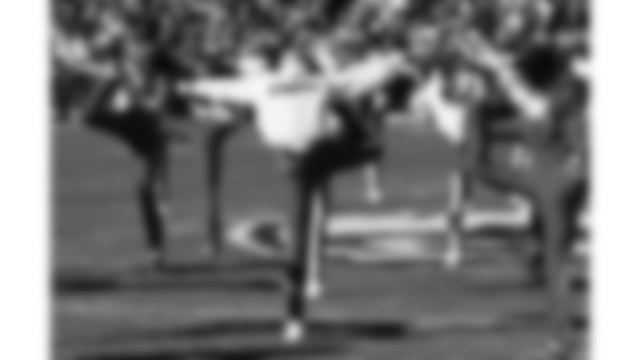 Kansas City Chiefs Cheerleaders on the field prior to a week 15 NFL Football game against the Los Angeles Chargers on Sunday, December 14, 2025 in Kansas City, MO.