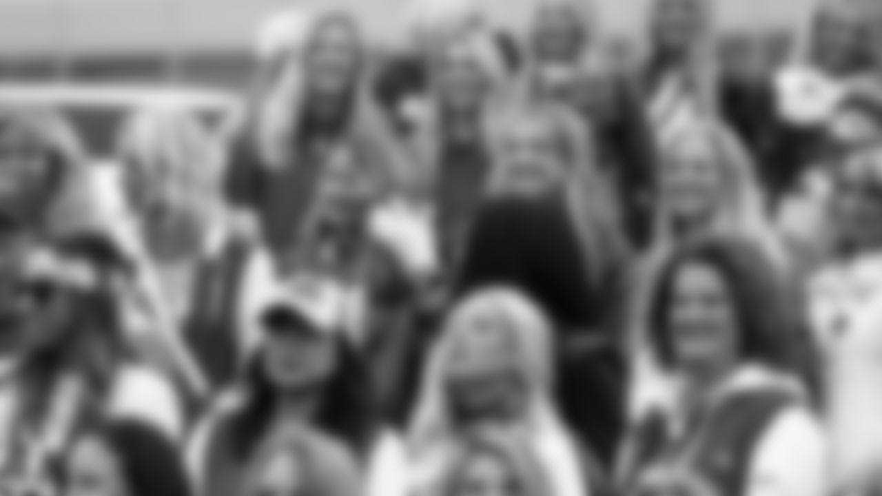 Kansas City Chiefs Alumni Cheerleaders prior to a week 12 NFL Football game against the Indianapolis Colts on Sunday, November 23, 2025 in Kansas City, MO.