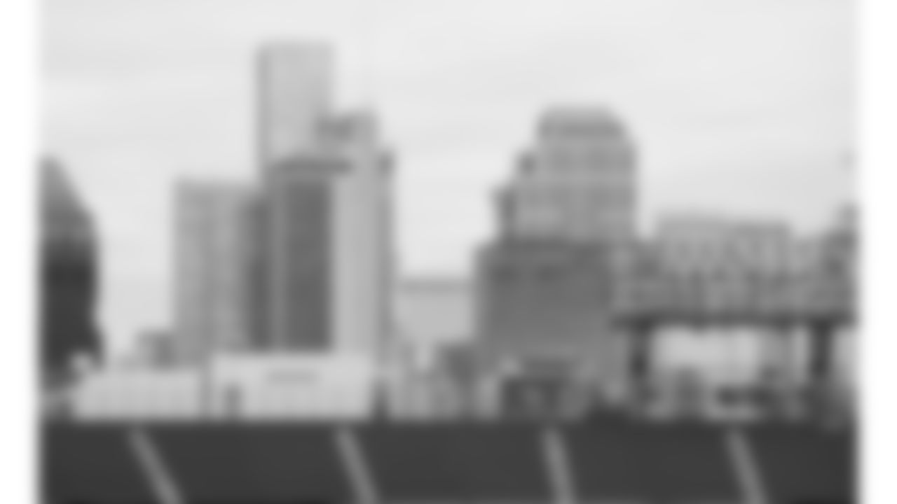 Nashville skyline behind Nissan Stadium prior to a week 16 NFL football game against the Tennessee Titans on Sunday, December 21, 2025.