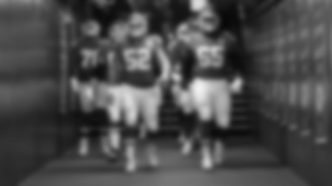 Kansas City Chiefs center Creed Humphrey (52) Kansas City Chiefs offensive lineman Trey Smith (65) prior to the Week 14 NFL game against the Los Angeles Chargers on Sunday, December 8, 2024.