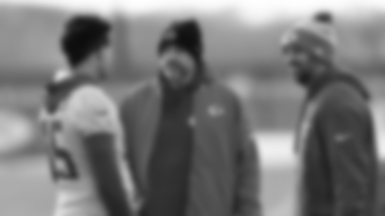 Kansas City Chiefs Offensive Coordinator Matt Nagy during practice for the NFL Wild Card Round football game on Wednesday, January 10, 2024 in Kansas City, MO.