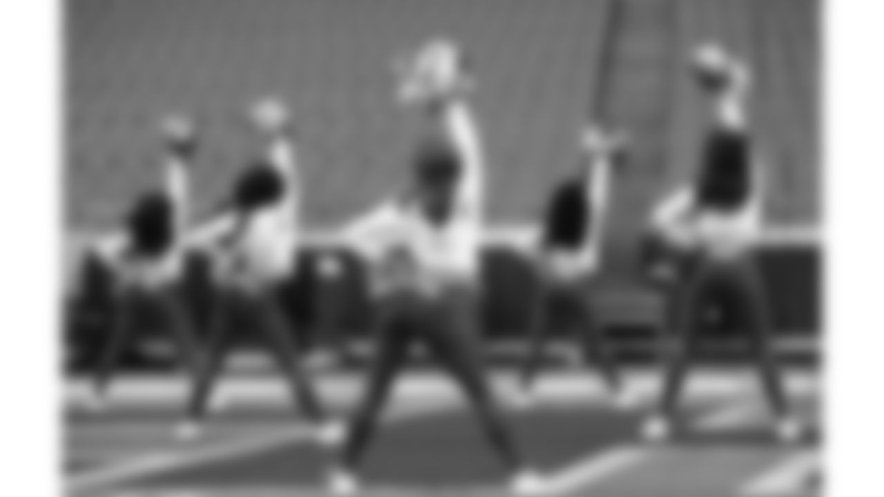 Kansas City Chiefs Cheerleaders before a week 8 NFL football game against the Washington Commanders, Monday, October 27, 2025, in Kansas City, MO.