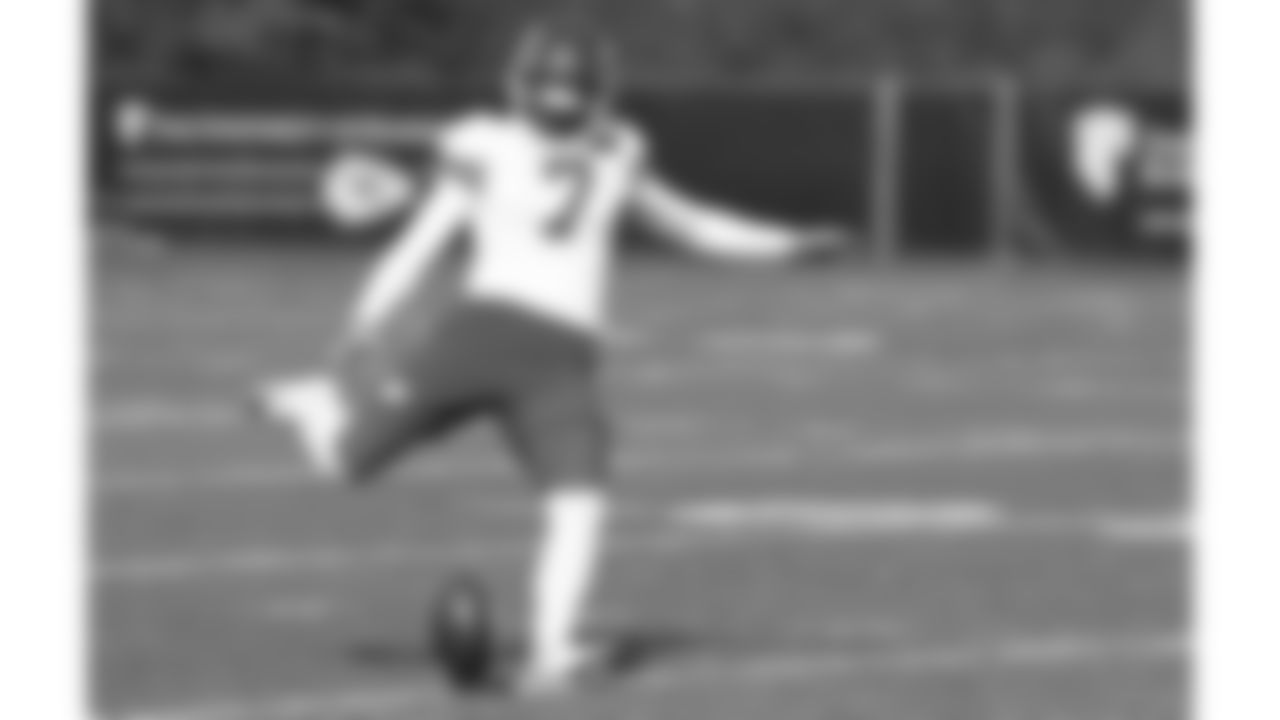 Kansas City Chiefs kicker Harrison Butker (7) during practice on Thursday, October 30, 2025 in Kansas City, MO.