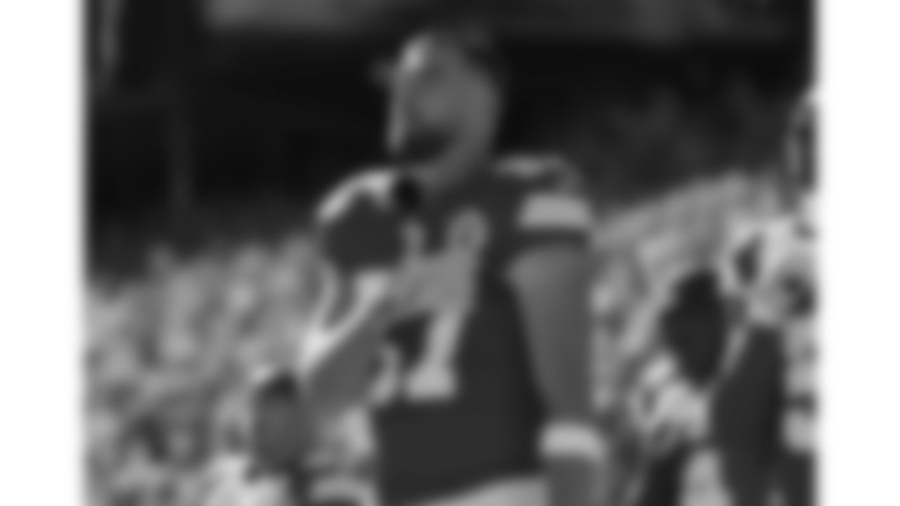 Kansas City Chiefs tight end Travis Kelce (87) during the national anthem prior to a week 7 NFL Football game against the Las Vegas Raiders on Sunday, October 19, 2025 in Kansas City, MO.