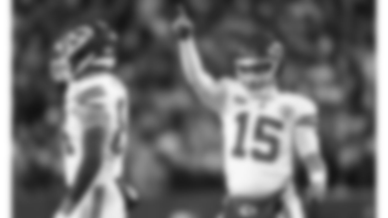 Kansas City Chiefs quarterback Patrick Mahomes (15) during the regular season Week 13 NFL Football Game at Lambeau Field in Green Bay, WI on Sunday, December 3, 2023.