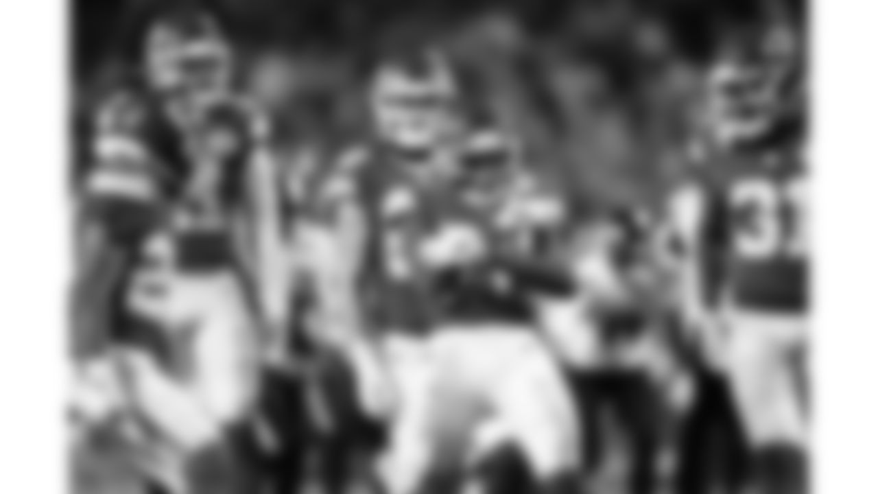 Kansas City Chiefs defensive back Kevin Knowles (38) celebrates during a week 14 NFL football game against the Houston Texans, Sunday, December 7, 2025 in Kansas City, MO.