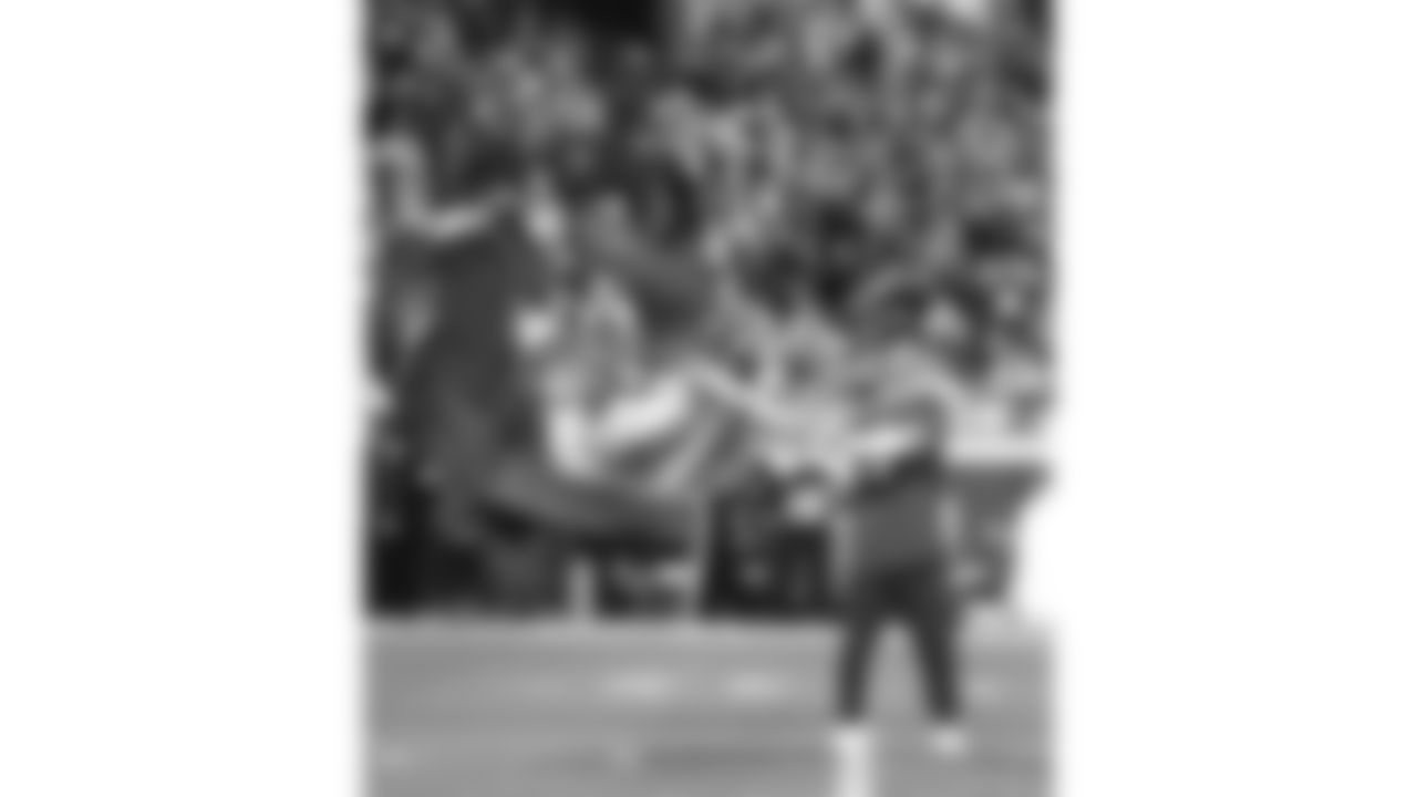 The Kansas City Chiefs Cheerleaders and Entertainment teams prior to a week 17 NFL Football game against the Denver Broncos on December 25, 2025 in Kansas City, MO.