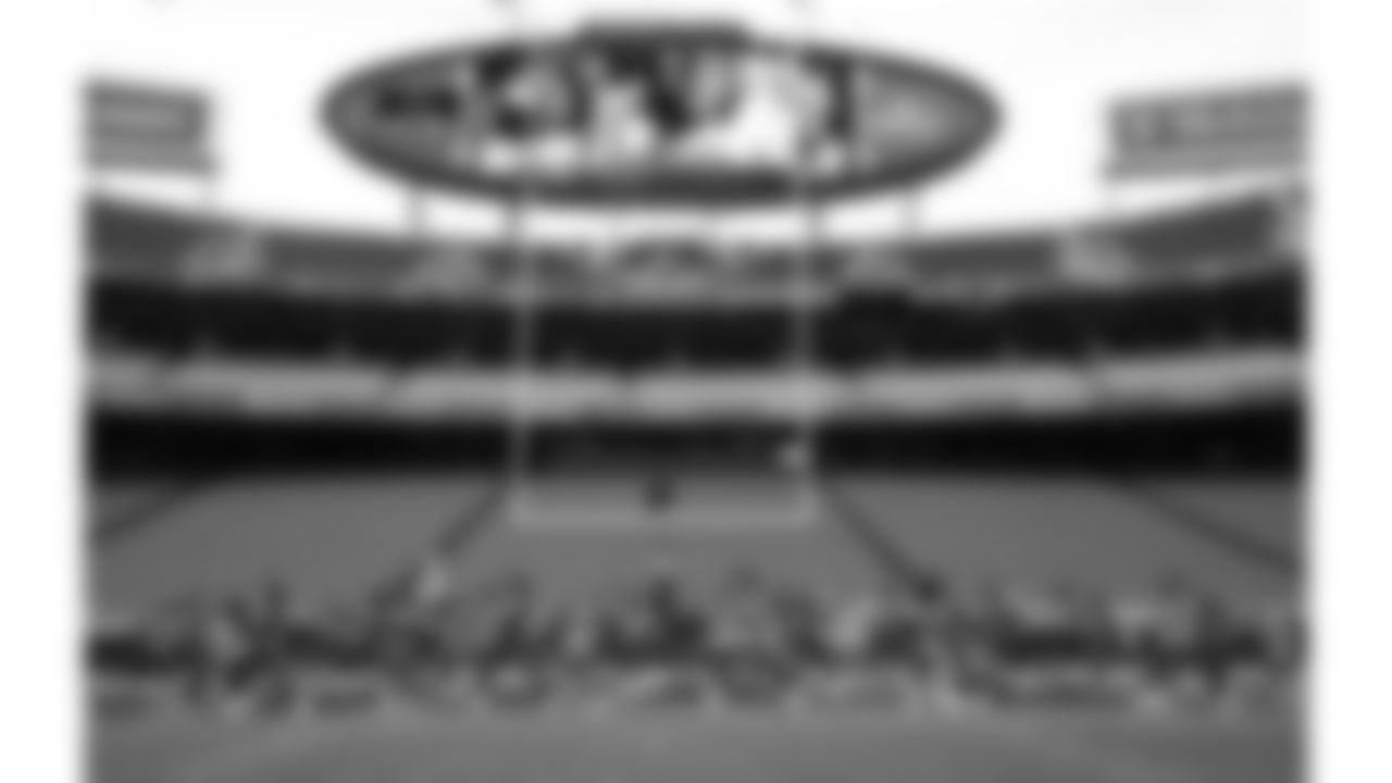 Kansas City Chiefs Cheerleaders practice on the field prior to a week 14 NFL Football game against the Houston Texans on Sunday, December 7, 2025 in Kansas City, MO.