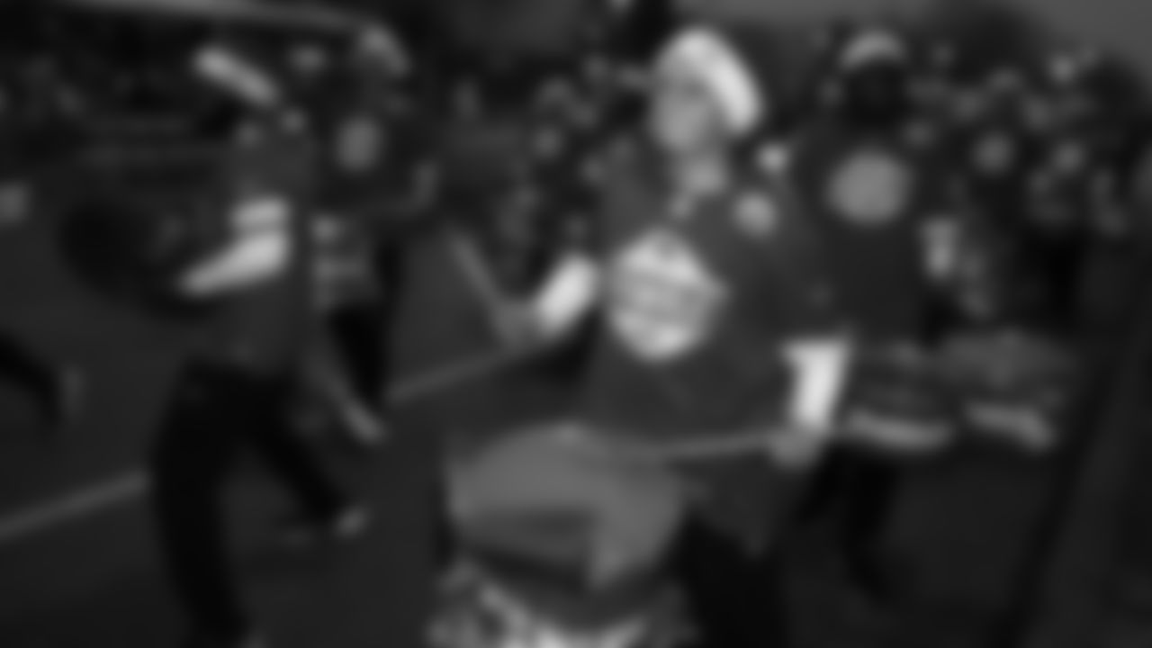 KC Rumble in the parade prior to an NFL week 17 matchup against the Denver Broncos, Thursday, December 25, 2025.