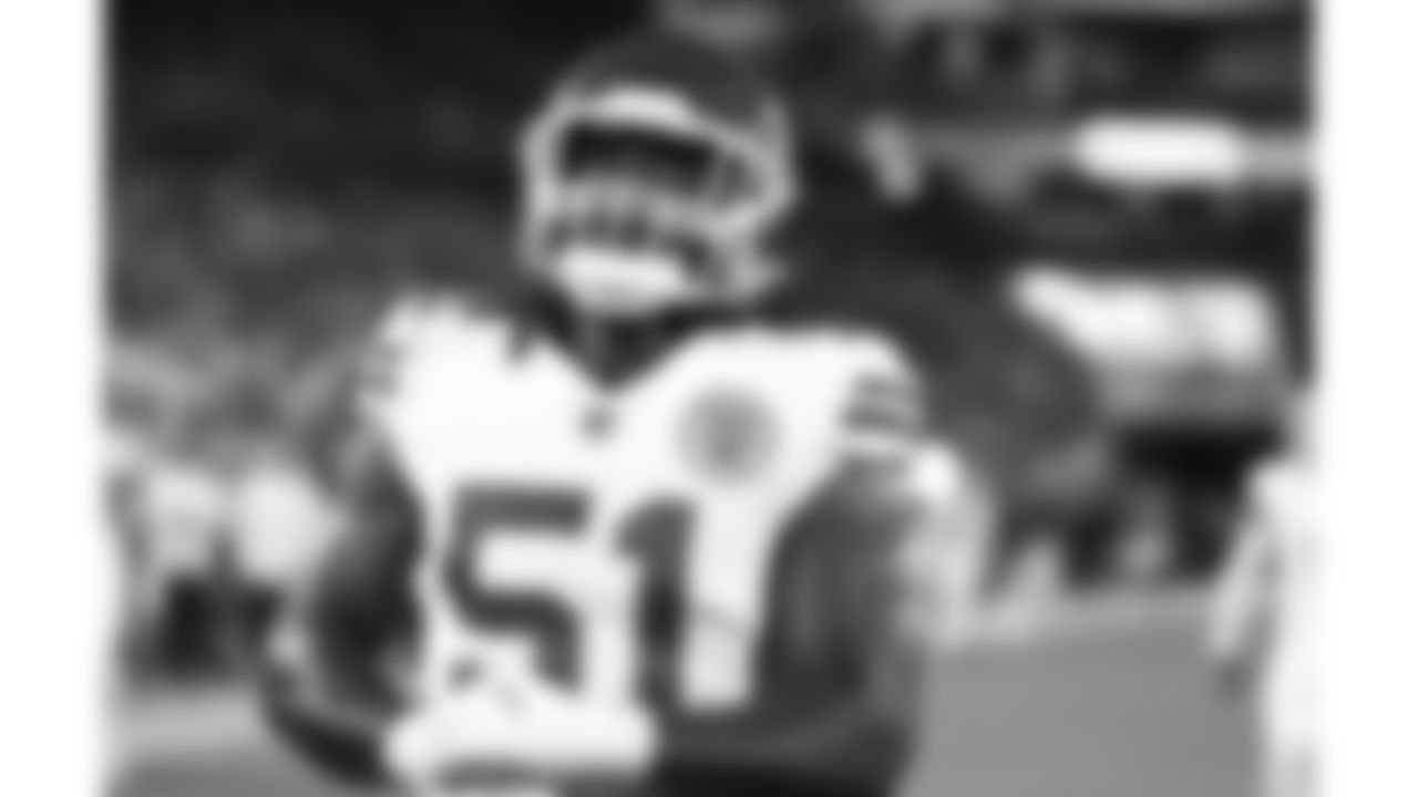 Kansas City Chiefs defensive end Mike Danna (51) prior to a week 5 NFL football game against the Jacksonville Jaguars, Monday, October 6, 2025, in Jacksonville, FL.