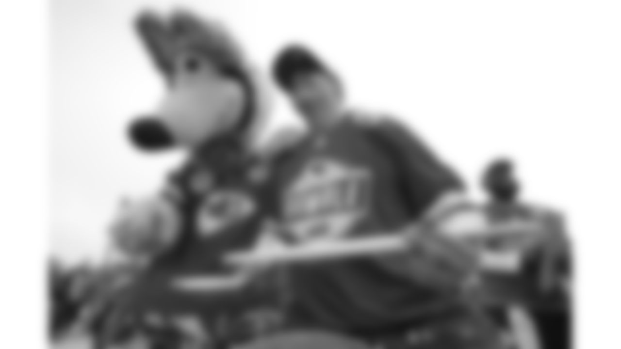 Rumble before a week 12 NFL football game against the Indianapolis Colts, Sunday, November 23, 2025 in Kansas City, MO.