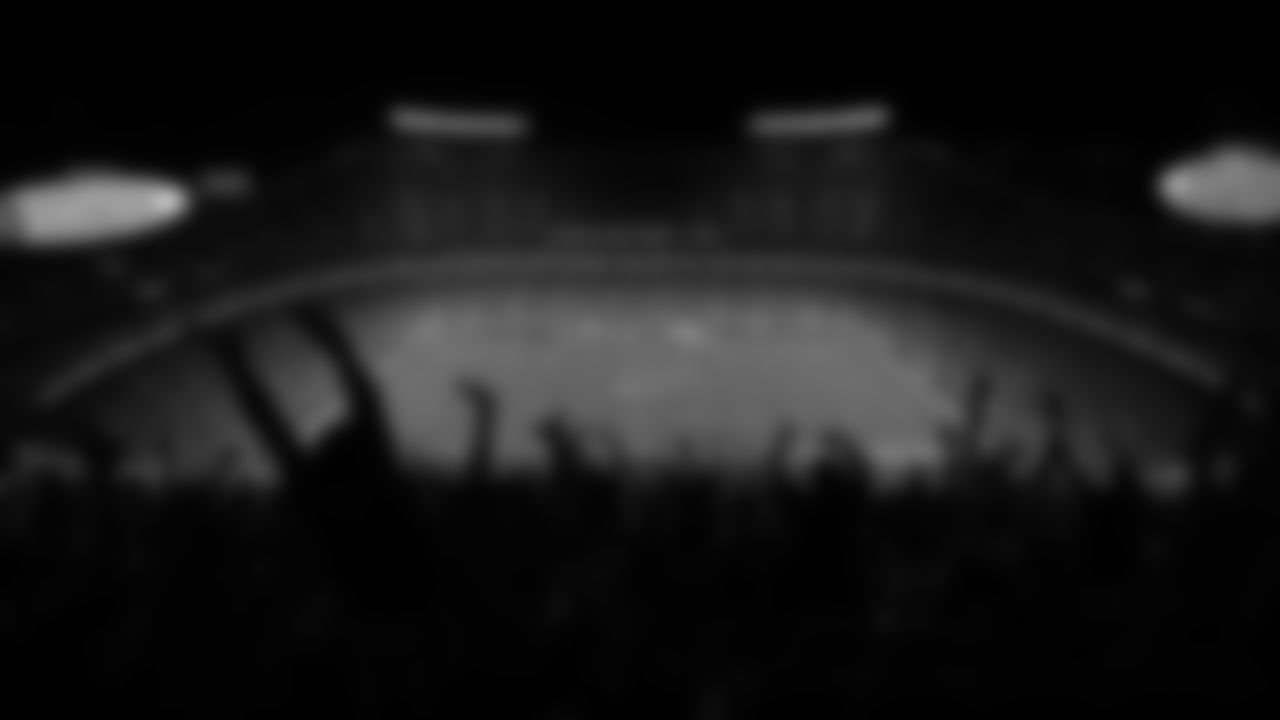 A silhouette of fans in the stands cheering during a preseason week 3 NFL football game against the Chicago Bears, Friday, August 22, 2025 in Kansas City, MO.