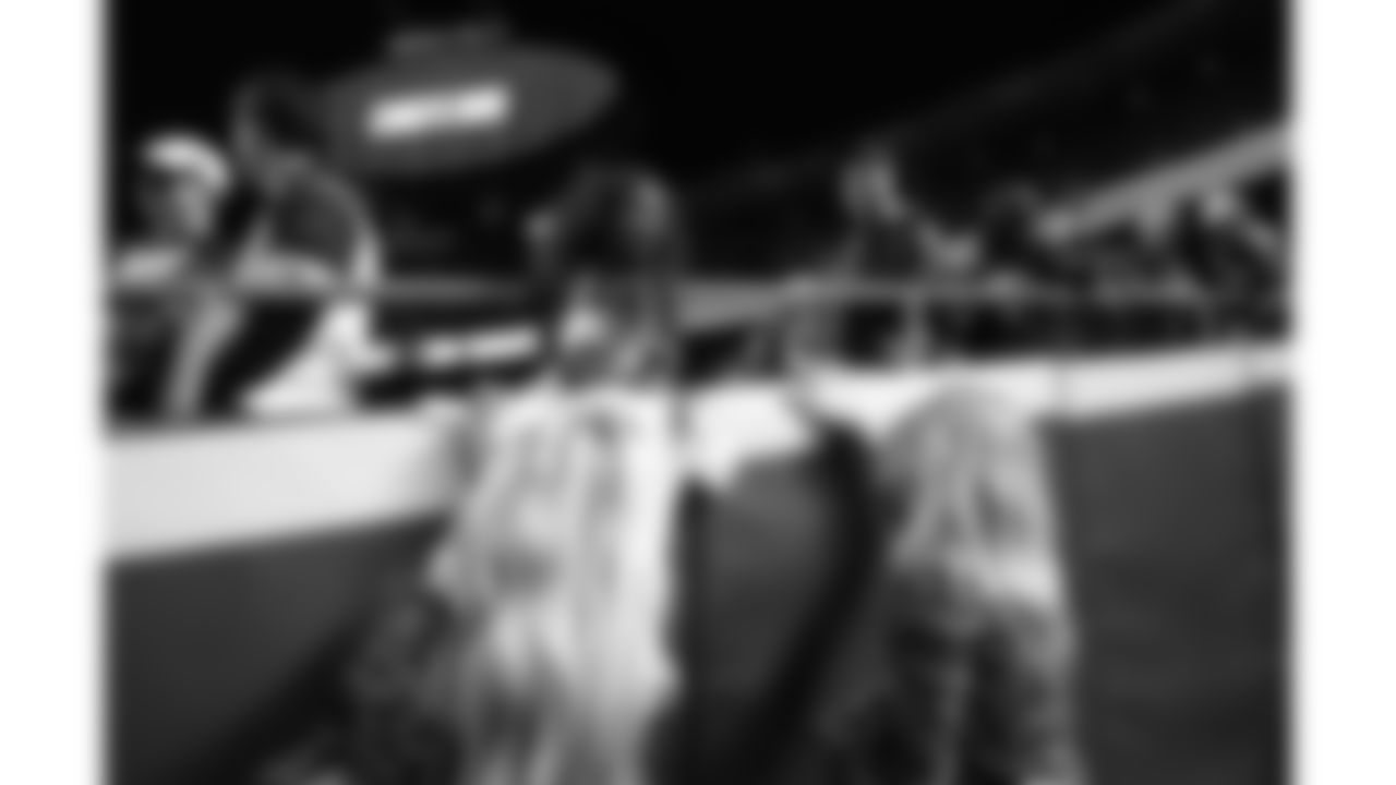 Kansas City Chiefs Cheerleaders and fans interact after a week 8 NFL football game against the Washington Commanders, Monday, October 27, 2025, in Kansas City, MO.