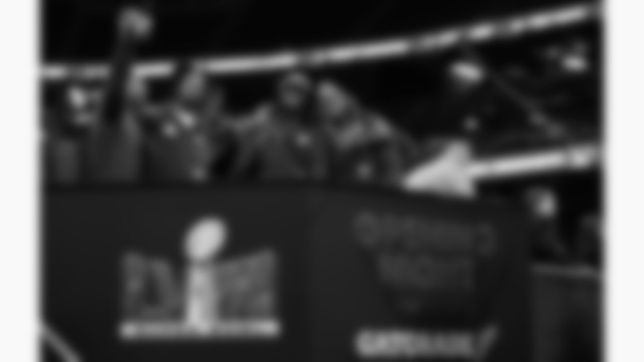 Kansas City Chiefs on stage during Super Bowl LVIII Opening Night at Allegiant Stadium in Las Vegas, NV, on February 5, 2024.