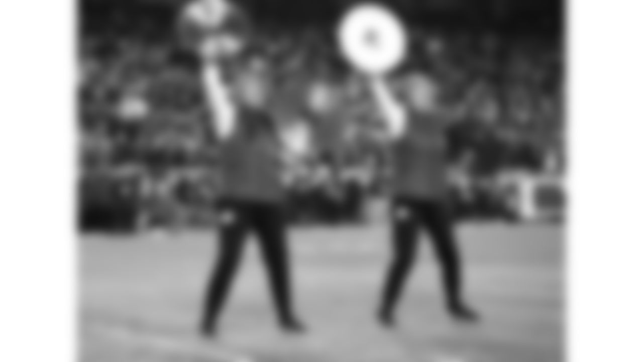 Chiefs Rumble performs on the field prior to a week 14 NFL Football game against the Houston Texans on Sunday, December 7, 2025 in Kansas City, MO.