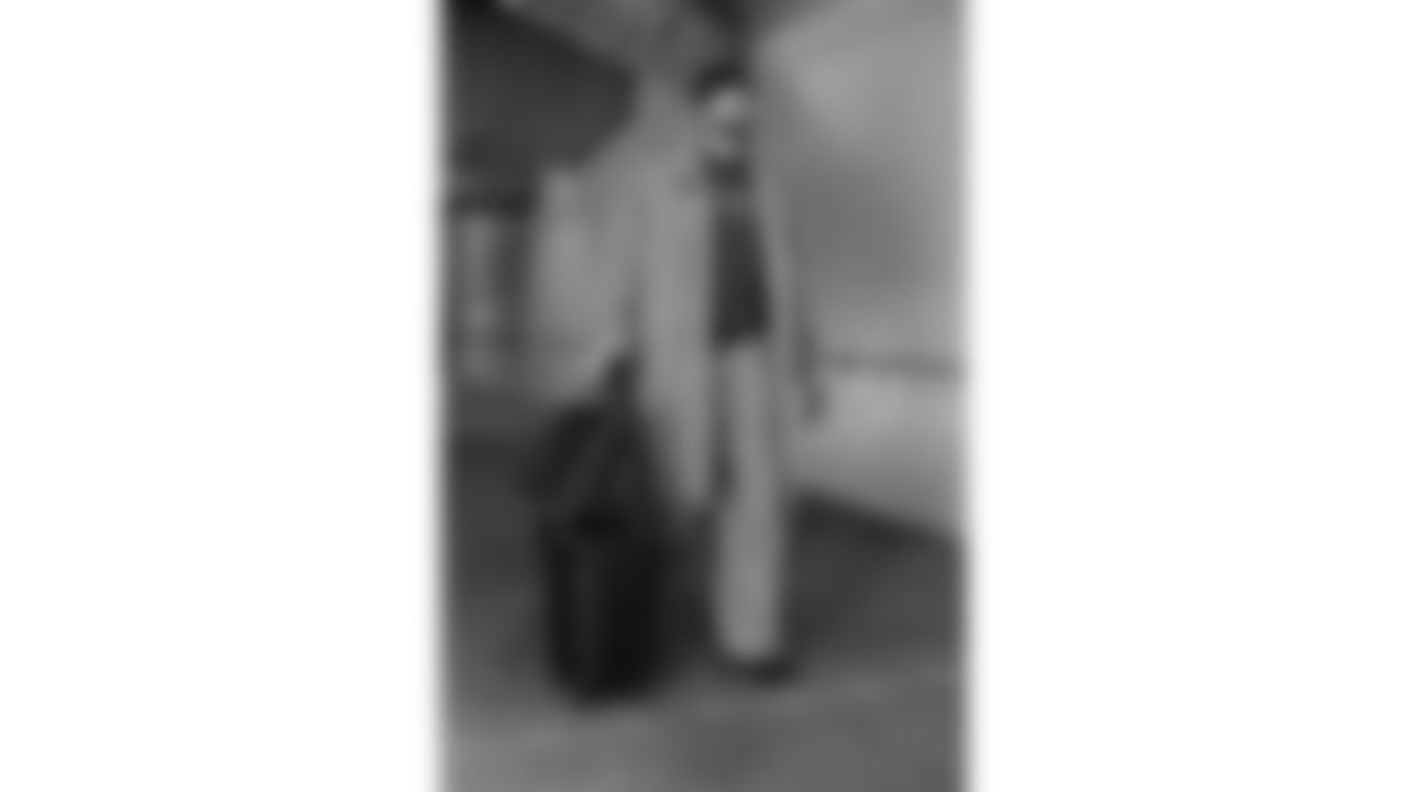 Kansas City Chiefs tight end Travis Kelce (87) arrives at Nissan Stadium prior to a week 16 NFL Football game against the Tennessee Titans on Sunday, December 21, 2025 in Nashville, Tennessee.