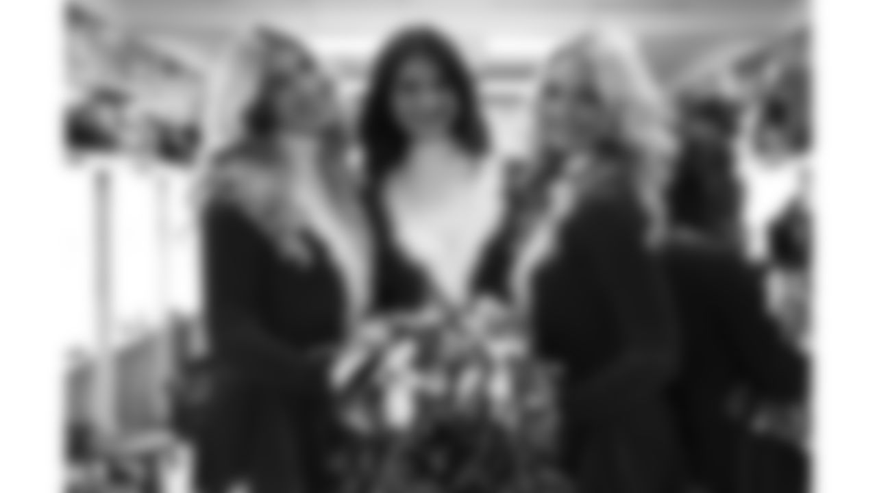 The Kansas City Chiefs Cheerleaders and Entertainment teams prior to a week 17 NFL Football game against the Denver Broncos on December 25, 2025 in Kansas City, MO.