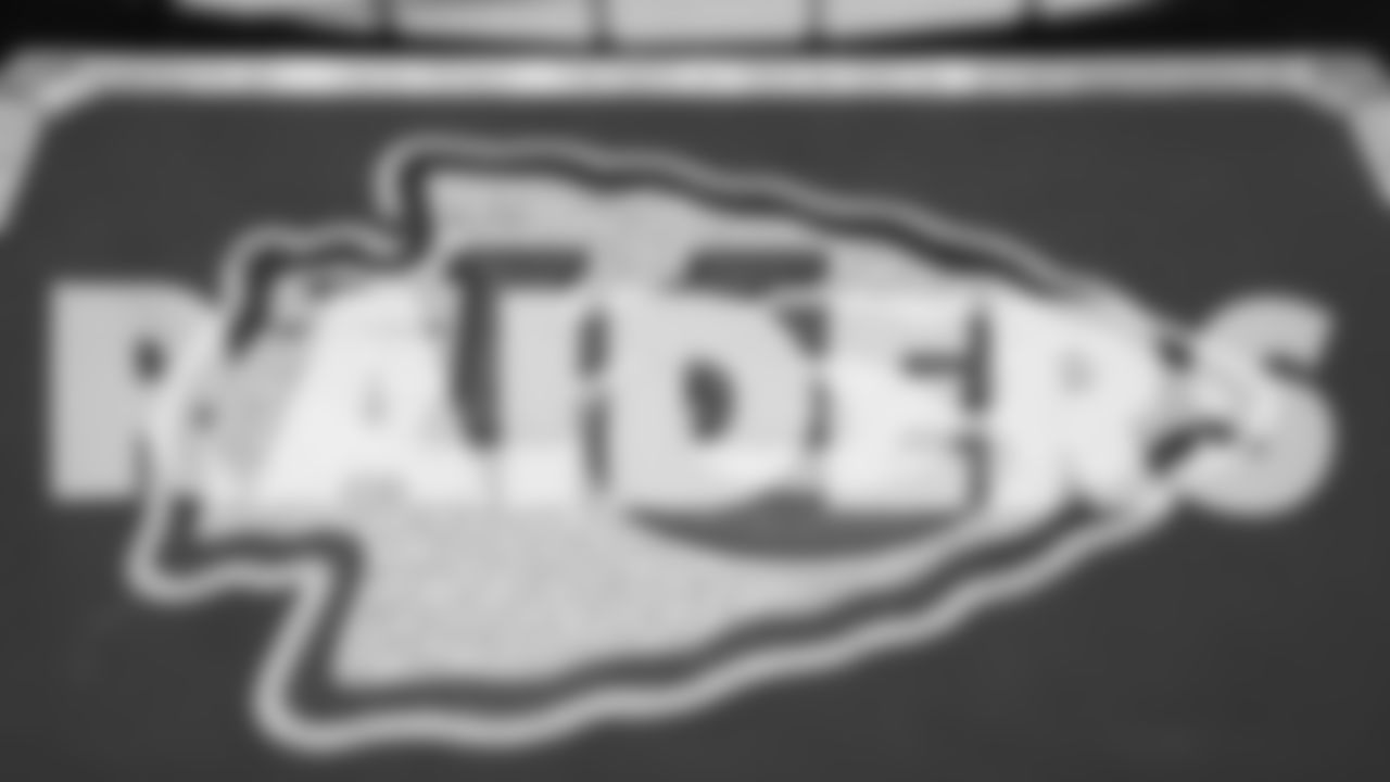 A composite image of Kansas City Chiefs and Las Vegas Raiders signage prior to a week 18 game against the Las Vegas Raiders on Sunday, January 3, 2026.