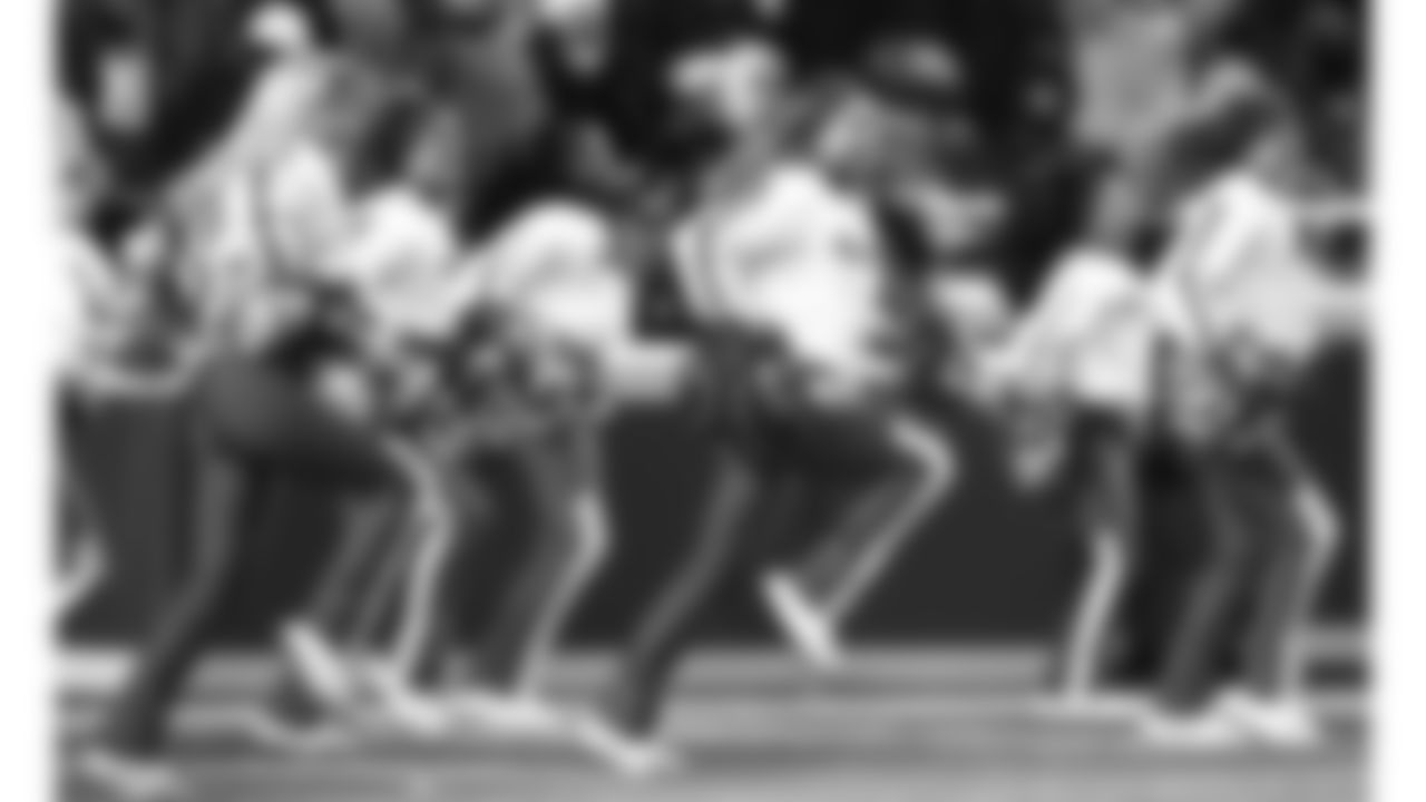 Kansas City Chiefs Cheerleaders perform during a week 14 NFL Football game against the Houston Texans on Sunday, December 7, 2025 in Kansas City, MO.