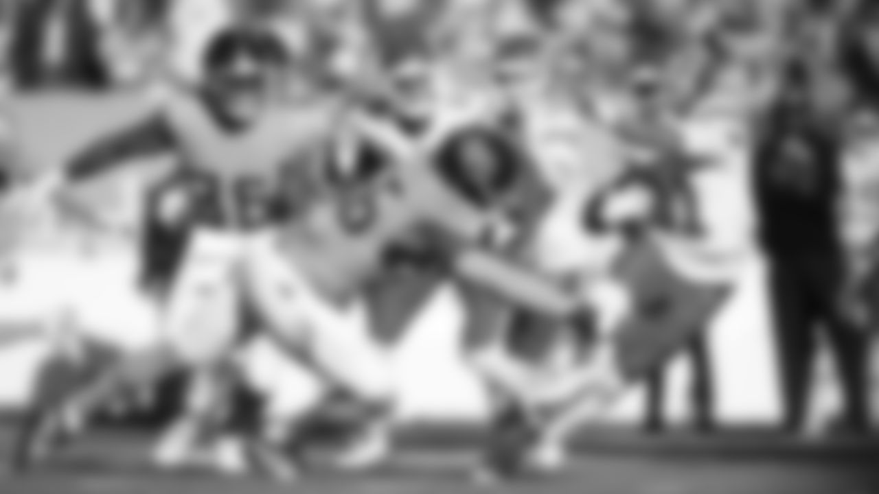 Kansas City Chiefs wide receiver Nikko Remigio (81) returns a punt during a week 16 NFL Football game against the Tennessee Titans on Sunday, December 21, 2025 in Nashville, Tennessee.