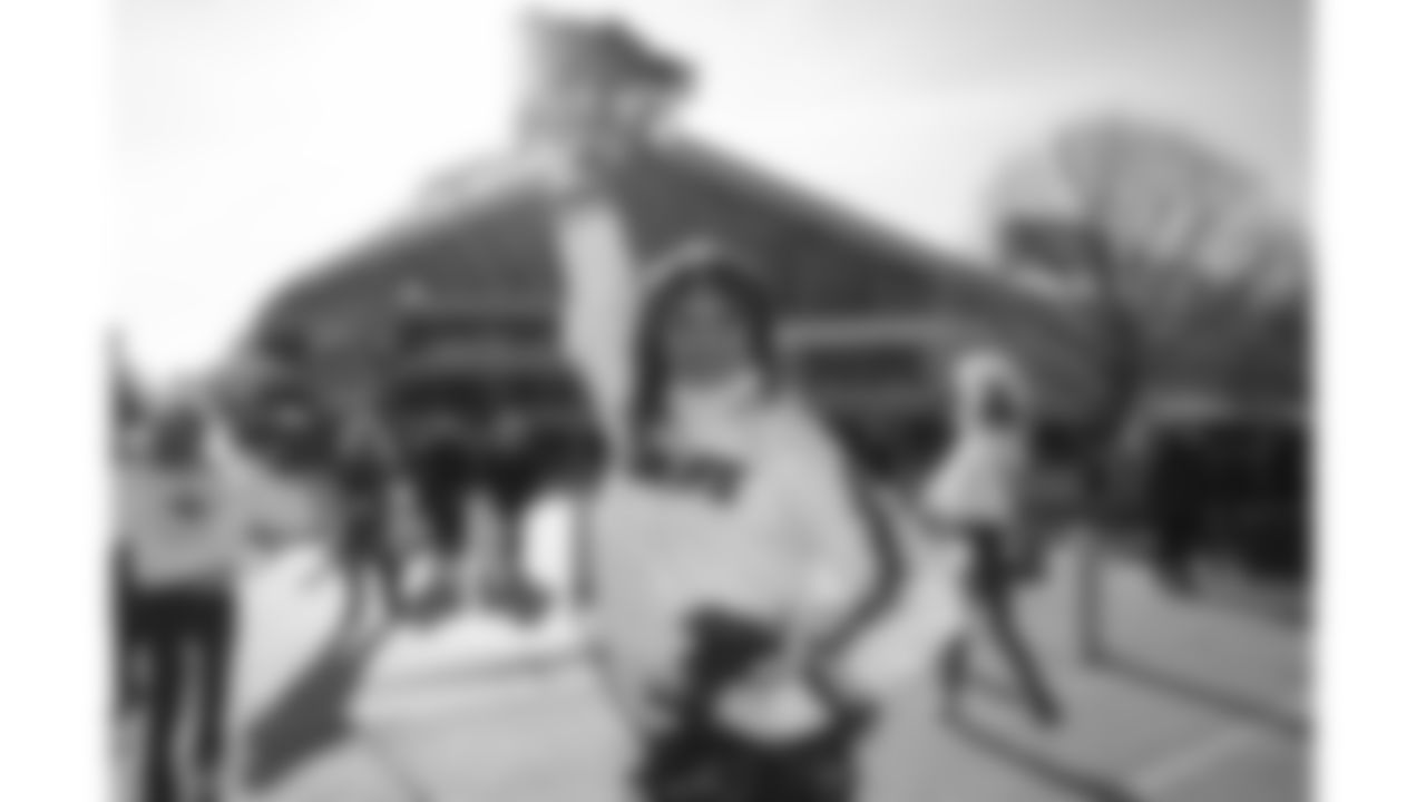 Kansas City Chiefs Cheerleaders prior to a week 15 NFL Football game against the Los Angeles Chargers on Sunday, December 14, 2025 in Kansas City, MO.