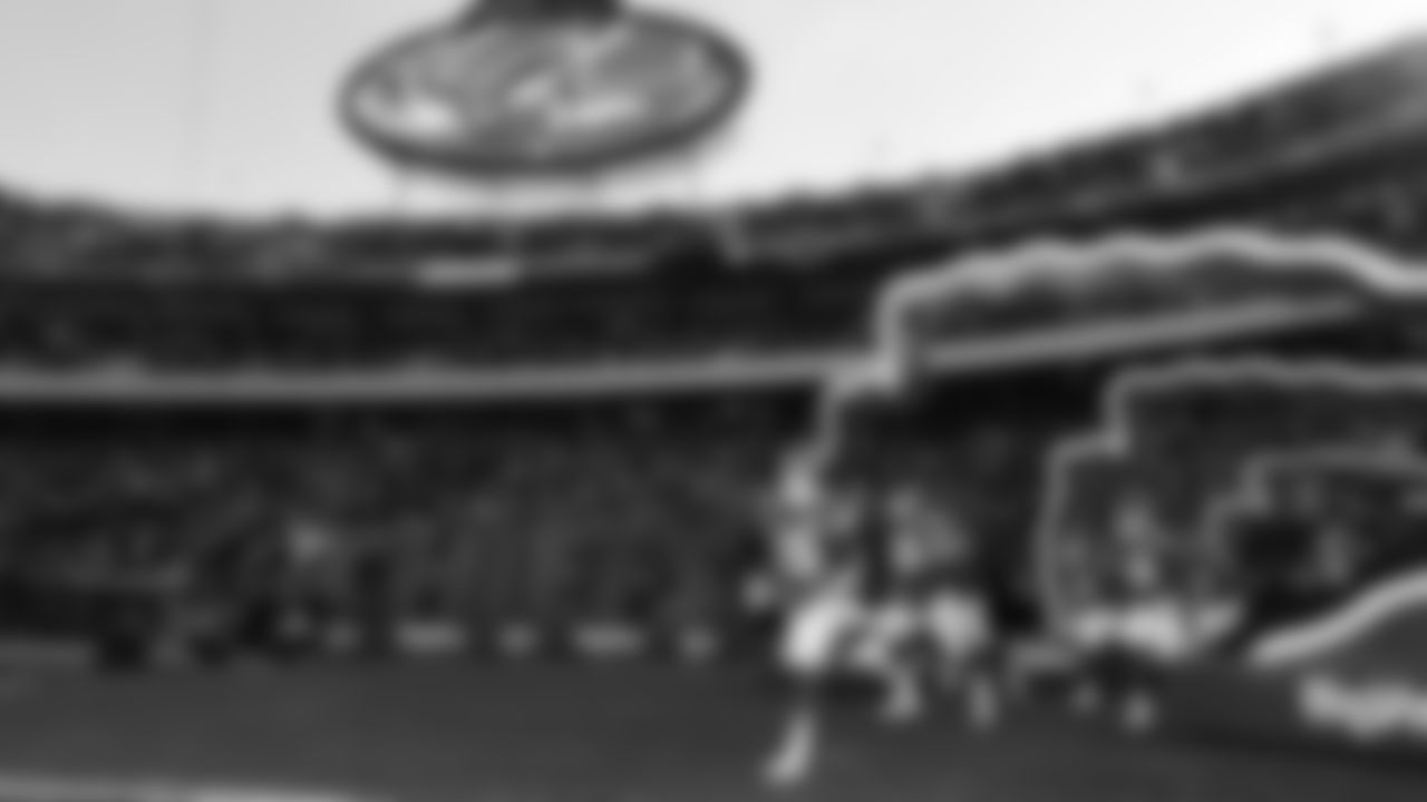 Kansas City Chiefs quarterback Patrick Mahomes (15) leads the team onto the field prior to an NFL week 15 matchup against the Los Angeles Chargers, Sunday December 14, 2025.