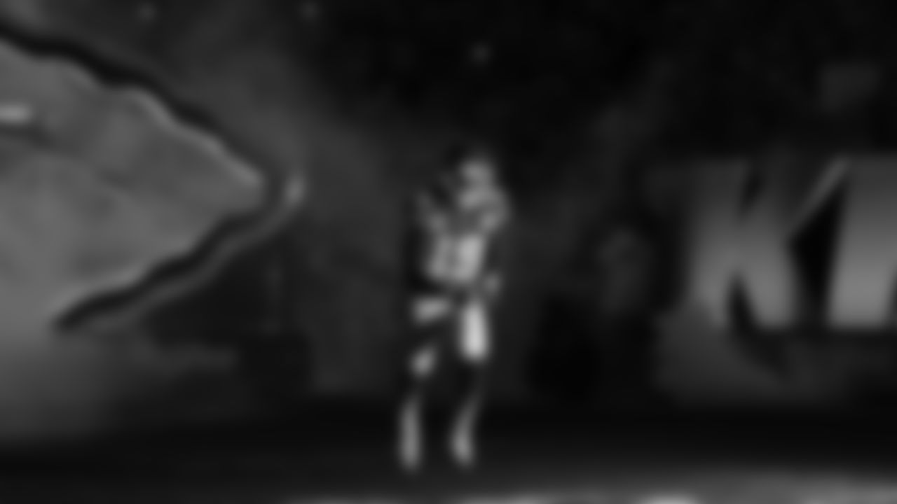 Kansas City Chiefs quarterback Chris Oladokun (19) runs onto the field prior to an NFL week 17 matchup against the Denver Broncos, Thursday, December 25, 2025.