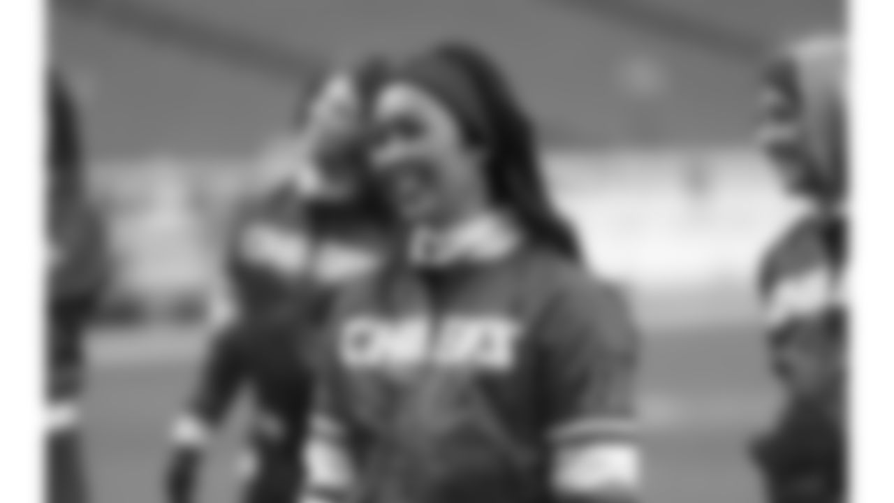 Kansas City Chiefs Cheerleaders practice on the field prior to a week 14 NFL Football game against the Houston Texans on Sunday, December 7, 2025 in Kansas City, MO.