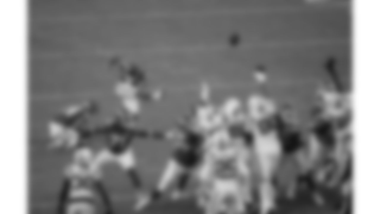 Kansas City Chiefs kicker Harrison Butker (7) kicks the winning field goal in overtime during a week 12 NFL football game against the Indianapolis Colts, Sunday, November 23, 2025 in Kansas City, MO.