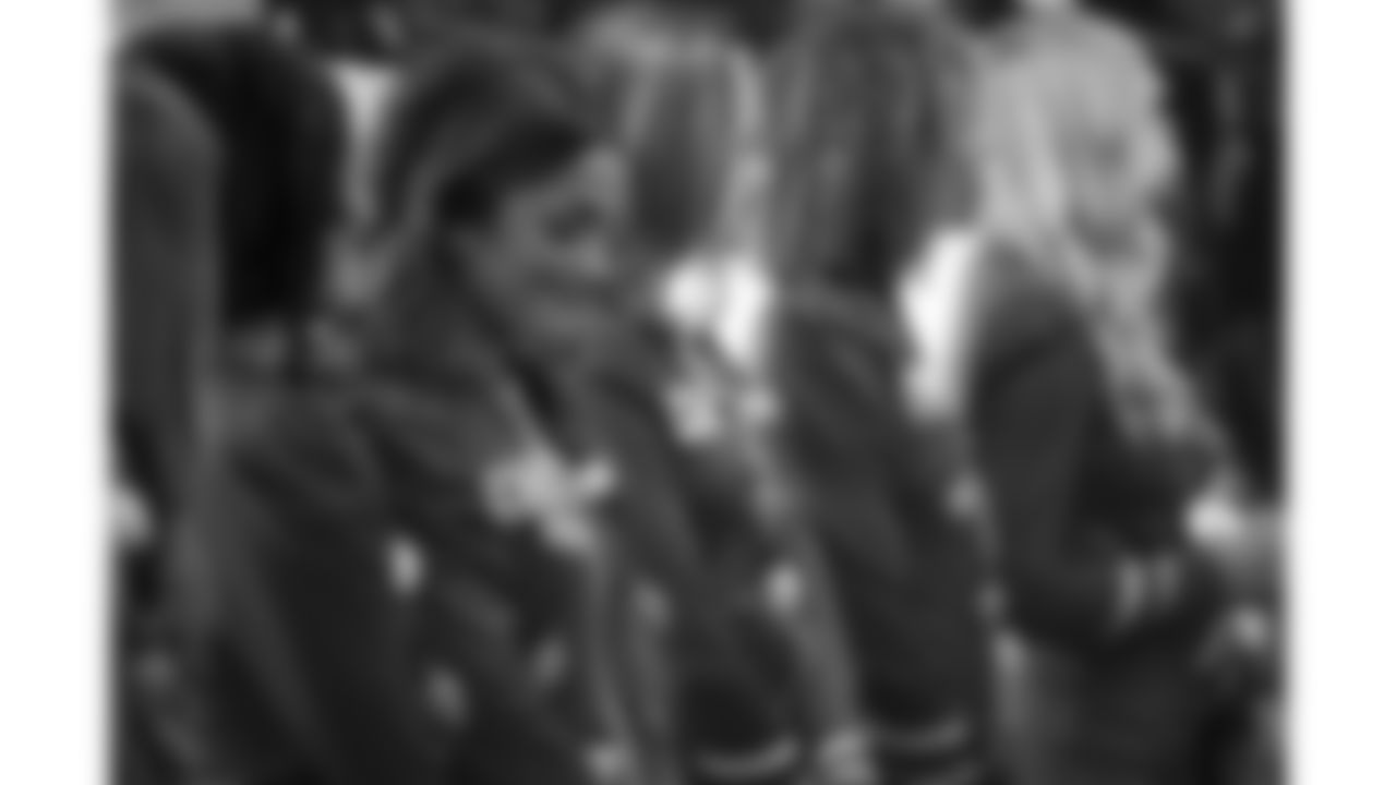 The Kansas City Chiefs Cheerleaders and Entertainment teams prior to a week 17 NFL Football game against the Denver Broncos on December 25, 2025 in Kansas City, MO.